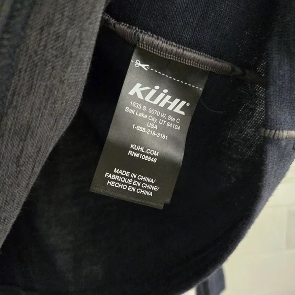 NWT Kuhl Ryzer 1/4 Zip Men's Pullover Size Medium Midnight Blue Navy Gray NEW - Picture 9 of 11